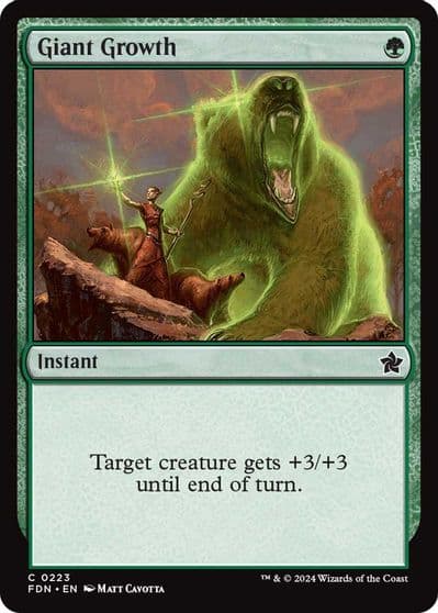 Giant Growth Foundations Magic card