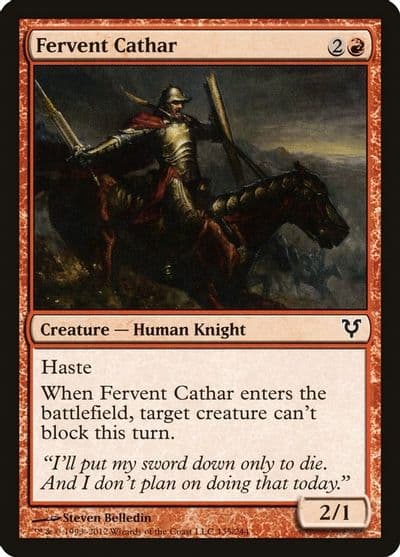 Fervent Cathar Avacyn Restored Magic card