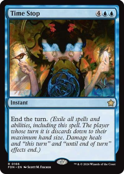 Time Stop Foundations Magic card