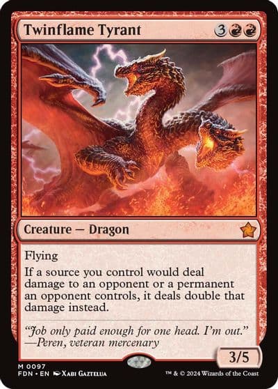 Twinflame Tyrant Foundations Magic card