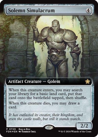 Solemn Simulacrum Extended Art Buy-A-Box Promos Magic card