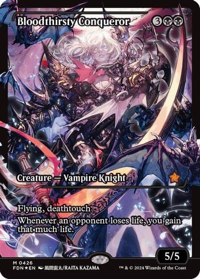 Bloodthirsty Conqueror Showcase Foundations Magic card