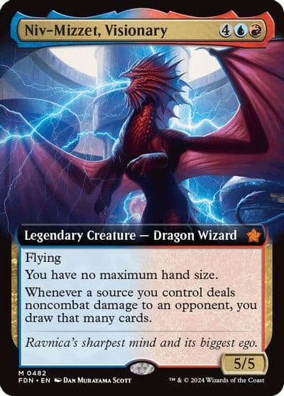 Niv Mizzet Visionary Extended Art Foundations Magic card