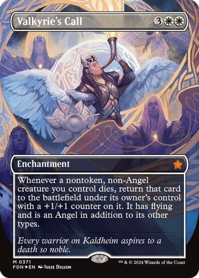 Valkyries Call Borderless Mana Foil Foundations Magic card