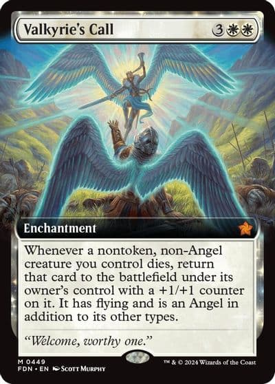 Valkyries Call Extended Art Foundations Magic card