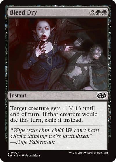Bleed Dry Foundations Jumpstart Magic card