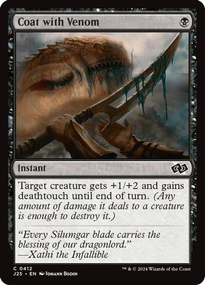 Coat with Venom Foundations Jumpstart Magic card