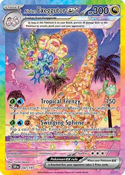 Alolan Exeggutor ex SV08: Surging Sparks Pokemon card