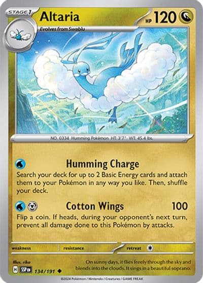Altaria SV08: Surging Sparks Pokemon card