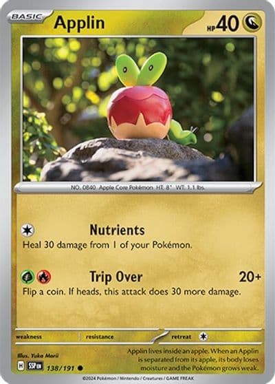 Applin SV08: Surging Sparks Pokemon card