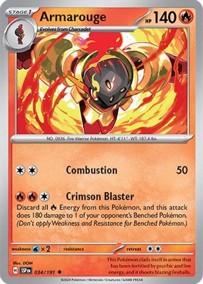 Armarouge SV08: Surging Sparks Pokemon card