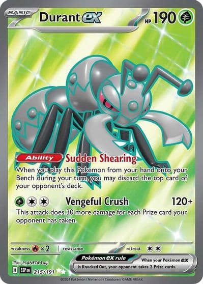 Durant ex SV08: Surging Sparks Pokemon card