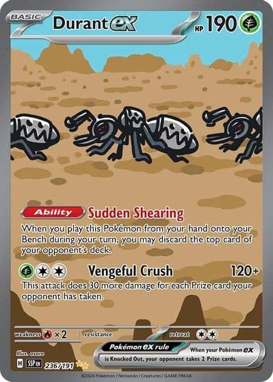 Durant ex SV08: Surging Sparks Pokemon card