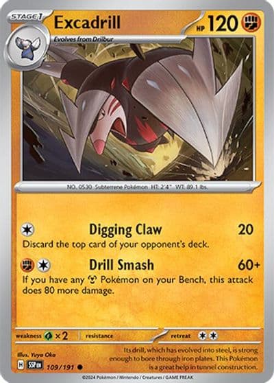 Excadrill SV08: Surging Sparks Pokemon card