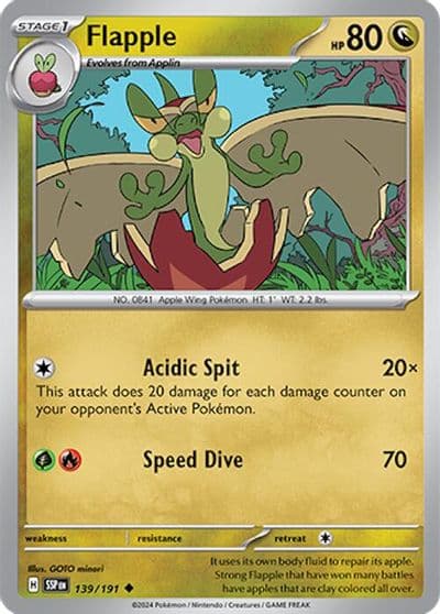 Flapple SV08: Surging Sparks Pokemon card