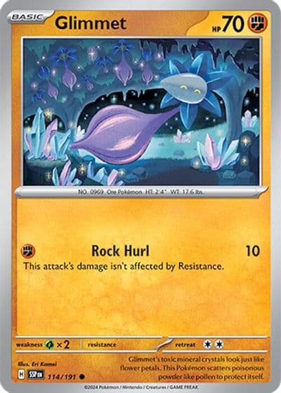 Glimmet SV08: Surging Sparks Pokemon card