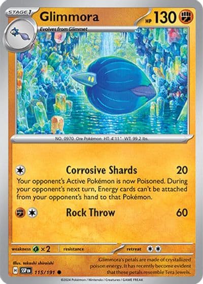 Glimmora SV08: Surging Sparks Pokemon card