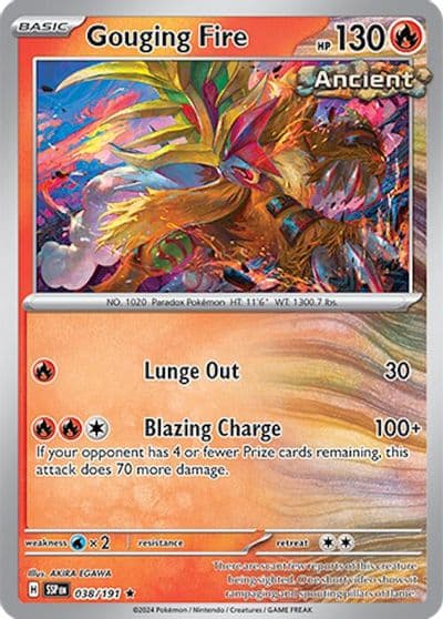 Gouging Fire SV08: Surging Sparks Pokemon card