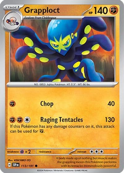Grapploct SV08: Surging Sparks Pokemon card