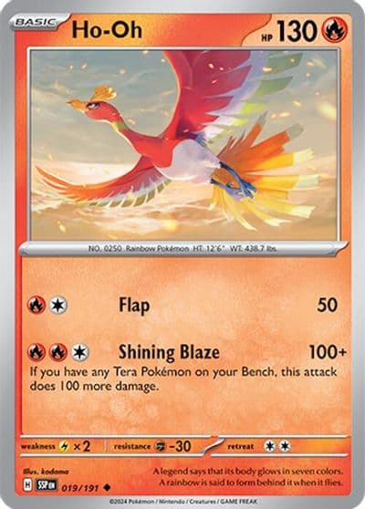 Ho-Oh SV08: Surging Sparks Pokemon card