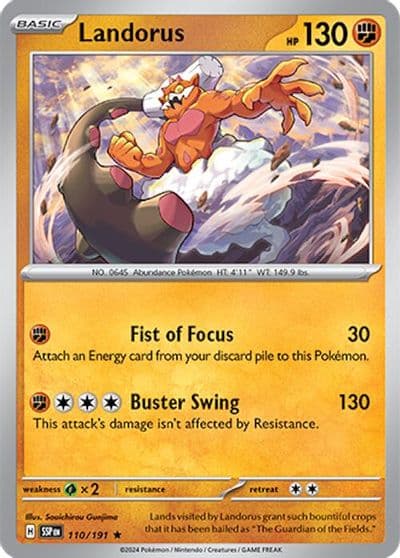Landorus SV08: Surging Sparks Pokemon card