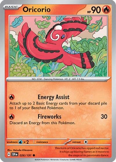 Oricorio SV08: Surging Sparks Pokemon card