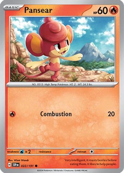 Pansear SV08: Surging Sparks Pokemon card