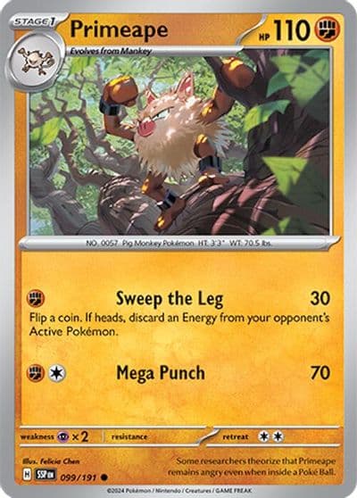 Primeape SV08: Surging Sparks Pokemon card