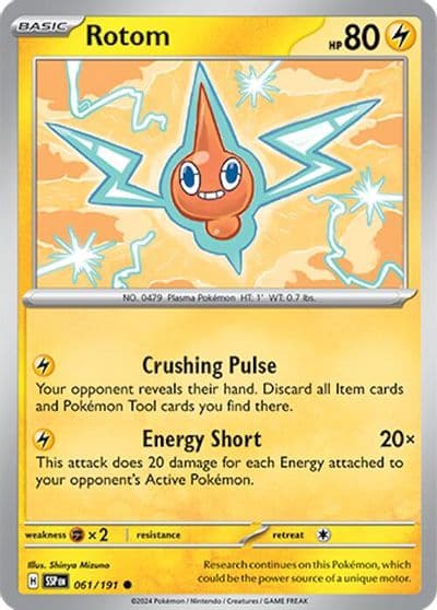 Rotom SV08: Surging Sparks Pokemon card