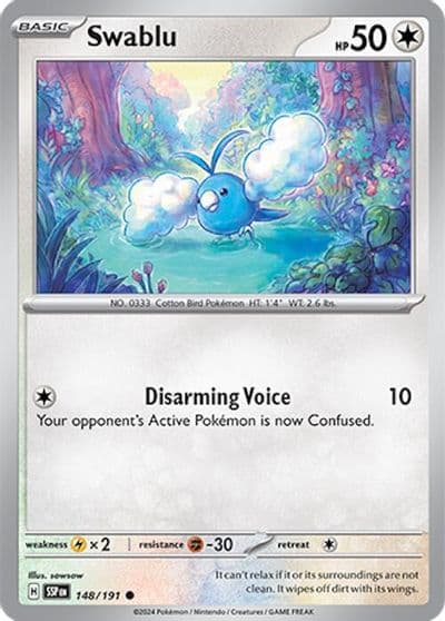 Swablu SV08: Surging Sparks Pokemon card