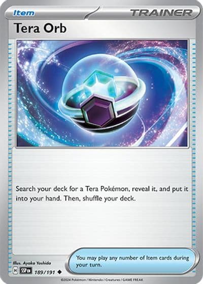 Tera Orb SV08: Surging Sparks Pokemon card