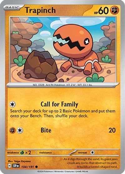 Trapinch SV08: Surging Sparks Pokemon card