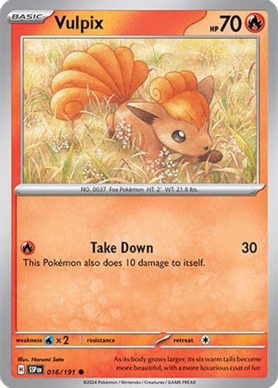 Vulpix SV08: Surging Sparks Pokemon card