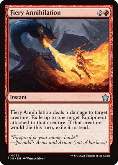Fiery Annihilation Foundations Magic card