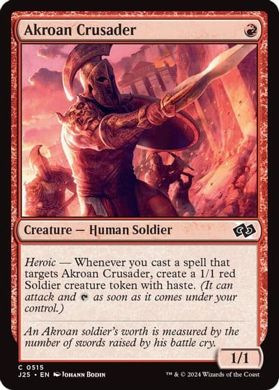 Akroan Crusader Foundations Jumpstart Magic card