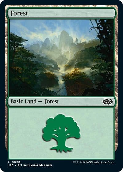 Forest 0093 Foundations Jumpstart Magic card