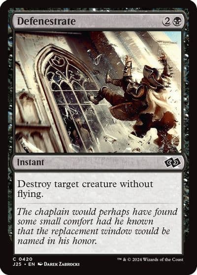 Defenestrate Foundations Jumpstart Magic card