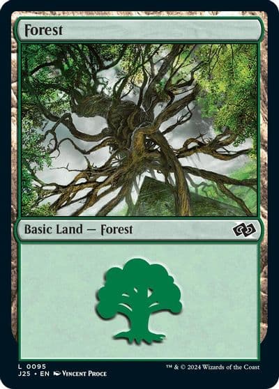 Forest 0095 Foundations Jumpstart Magic card