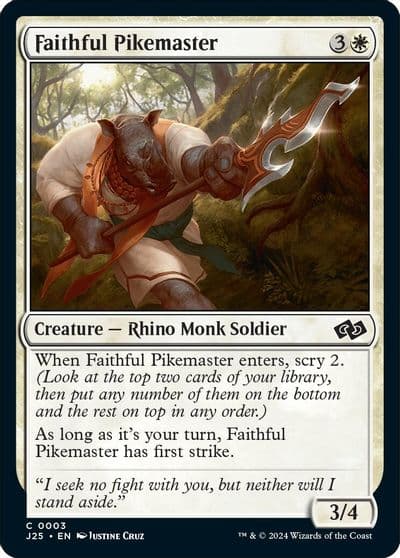 Faithful Pikemaster Foundations Jumpstart Magic card