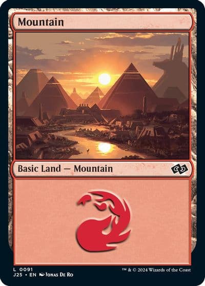 Mountain 0091 Foundations Jumpstart Magic card