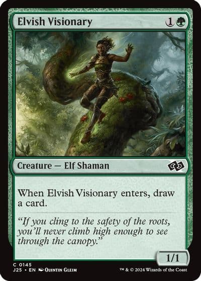 Elvish Visionary Foundations Jumpstart Magic card