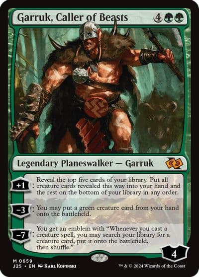 Garruk Caller of Beasts Foundations Jumpstart Magic card