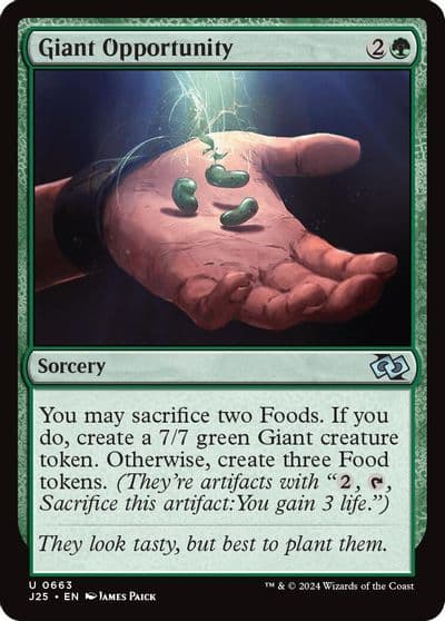 Giant Opportunity Foundations Jumpstart Magic card