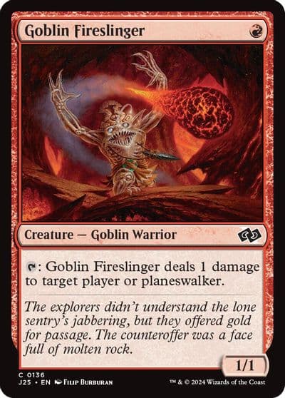 Goblin Fireslinger Foundations Jumpstart Magic card