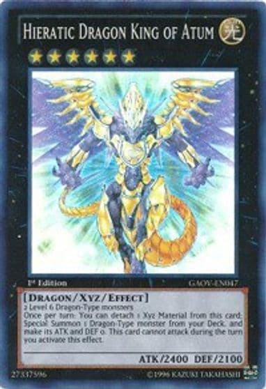 Hieratic Dragon King of Atum Galactic Overlord Yu-Gi-Oh! card