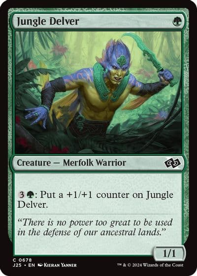 Jungle Delver Foundations Jumpstart Magic card