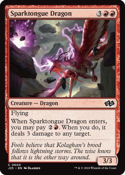 Sparktongue Dragon Foundations Jumpstart Magic card