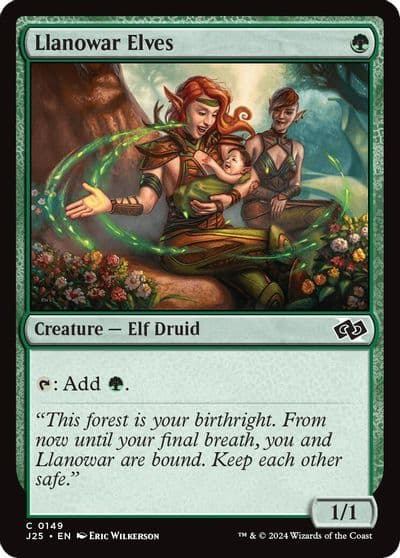 Llanowar Elves Foundations Jumpstart Magic card