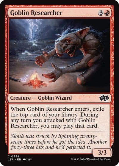 Goblin Researcher Foundations Jumpstart Magic card