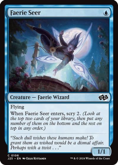 Faerie Seer Foundations Jumpstart Magic card